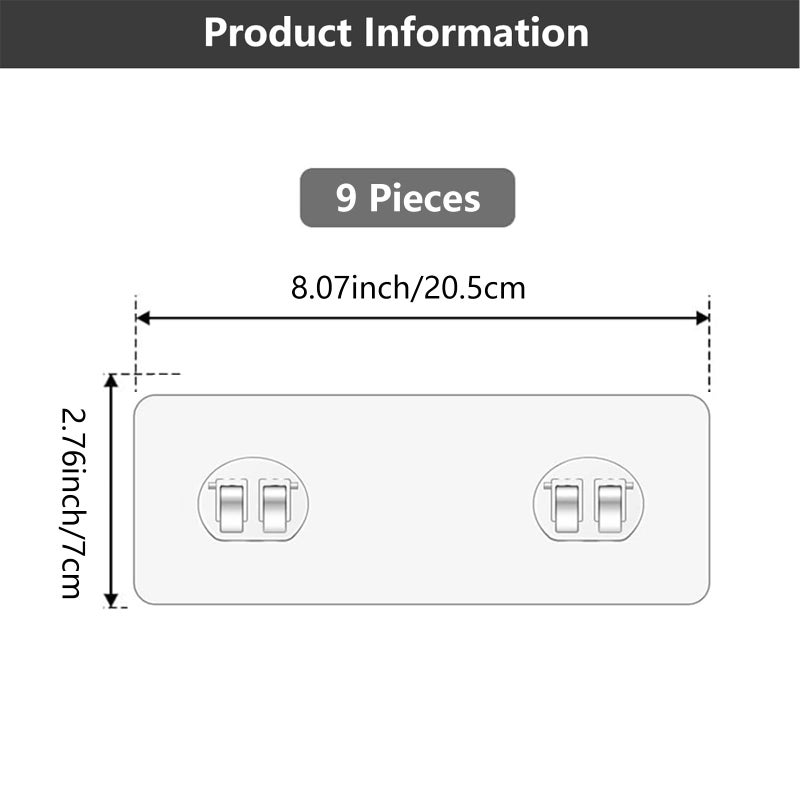 Spiglamm 9 Pack Shower Caddy Adhesive Hooks Replacement, Shower Shelf Adhesive Replacement, Strong Adhesive Shower Hooks for Shower Caddy Shelves Rack Basket Holder - Image 2